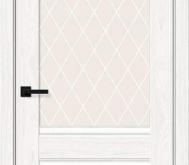 Дверь межкомнатная Браво Прима-3 White Dreamline / White Сrystal