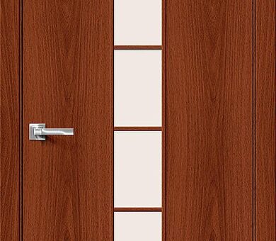 Дверь межкомнатная Браво-2С Л-11 (ИталОрех) / Сатинато