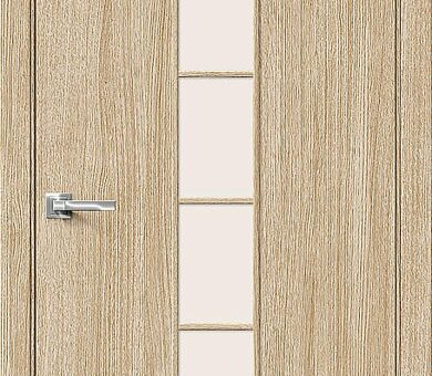 Дверь межкомнатная Браво-2С Л-21 (БелДуб) / Сатинато