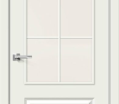 Дверь межкомнатная Браво-32С Л-04 (Белый) / Magic Fog