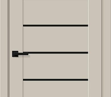 Дверь межкомнатная Браво-22 Black Shine Cream Silk