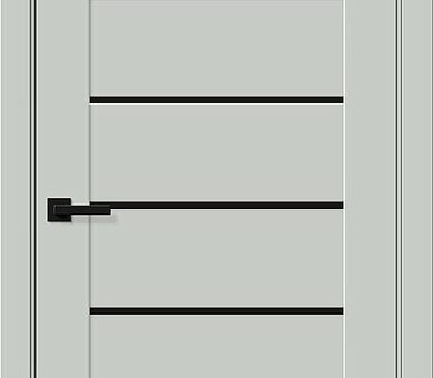 Дверь межкомнатная Браво-22 Black Shine Grey Silk