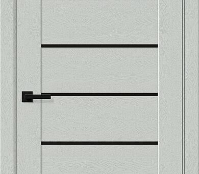 Дверь межкомнатная Браво-22 Black Shine Grey Silkwood