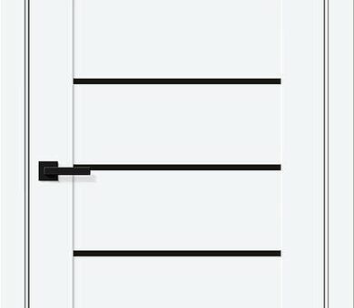 Дверь межкомнатная Браво-22 Black Shine White Silk 