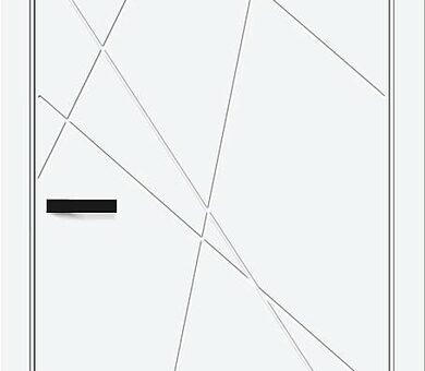 Дверь межкомнатная Граффити-5.Д.П White Silk