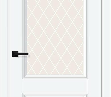 Дверь межкомнатная Браво Классик-13 White Silk / White Crystal