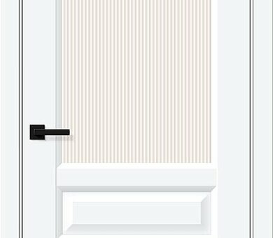 Дверь межкомнатная Браво Неоклассик-35 White Silk / Magic Moru