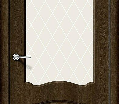 Дверь межкомнатная Браво Альфа-2 Dark Barnwood / White Crystal