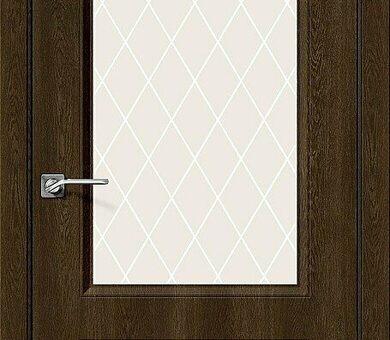 Дверь межкомнатная Браво Скинни-13 Dark Barnwood / White Crystal