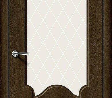 Дверь межкомнатная Браво Скинни-33 Dark Barnwood / White Crystal 