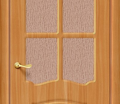 Дверь межкомнатная Браво Альфа П-18 (МиланОрех) Остекленная