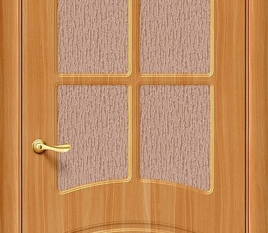Дверь межкомнатная Браво Кэролл П-18 (МиланОрех) Остекленная