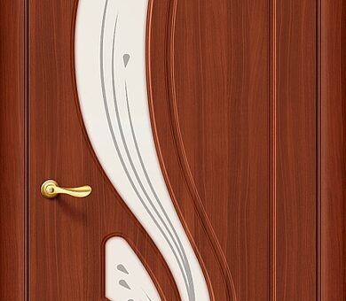 Дверь межкомнатная Браво Лотос П-17 (ИталОрех) Остекленная