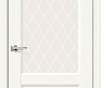 Дверь межкомнатная Браво Неоклассик-33 White Wood / White Сrystal