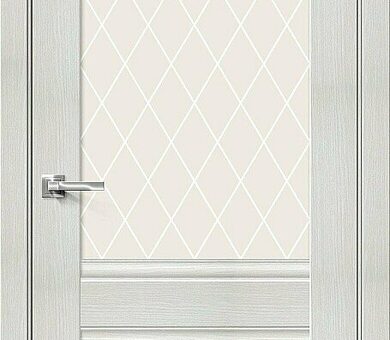 Дверь межкомнатная Браво Прима-3 Bianco Veralinga / White Сrystal