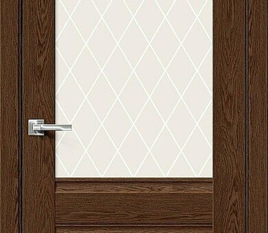 Дверь межкомнатная Браво Прима-3 Brown Dreamline / White Сrystal