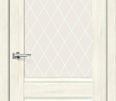 Дверь межкомнатная Браво Прима-3 Nordic Oak / White Сrystal