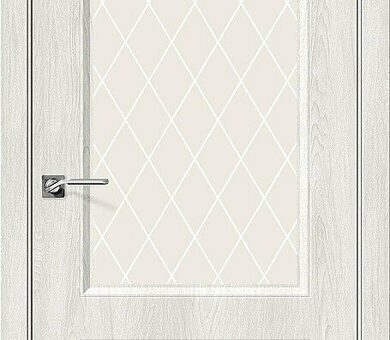 Дверь межкомнатная Браво Скинни-13 Casablanca / White Crystal