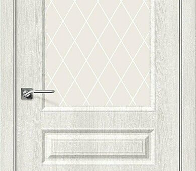 Дверь межкомнатная Браво Скинни-15 Casablanca / White Crystal