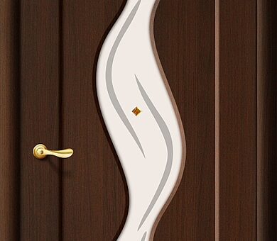 Дверь межкомнатная Браво Вираж П-19 (Венге) Остекленная