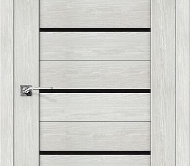 Дверь межкомнатная эко шпон Браво Порта-22 Bianco Veralinga / Black Star