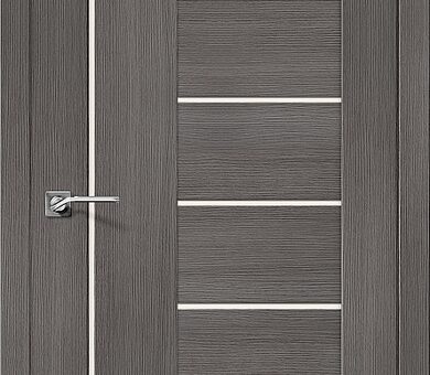 Дверь межкомнатная эко шпон Браво Порта-29 Grey Veralinga