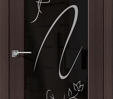 Дверь межкомнатная эко шпон Браво Софт-13 Stamp Wenge Veralinga