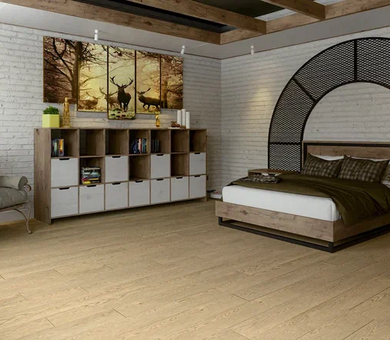 Ламинат SPC Damy Floor Family 0030-2 Дуб Латте 43 класс 4 мм