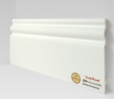 Плинтус ПВХ Teckwood 95x14x2000 мм Белый ДП6