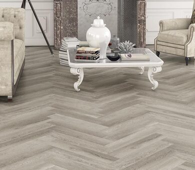 Ламинат SPC Firmfit Herringbone Дуб серый браш 2963