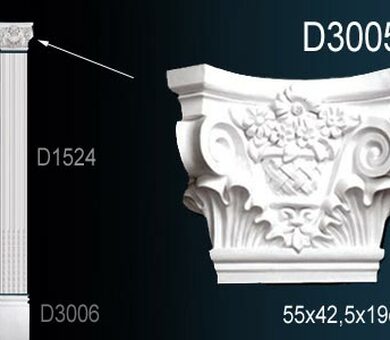 Капитель пилястры Перфект D3005