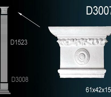 Капитель пилястры Перфект D3007