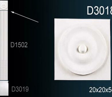 Капитель пилястры Перфект D3018