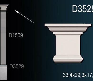 Капитель пилястры Перфект D3528