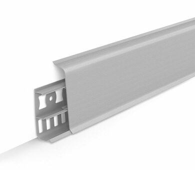 Плинтус Deconika 85 мм 002 Светло-серый