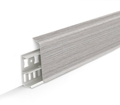 Плинтус Deconika 85 мм 253 Ясень Серый