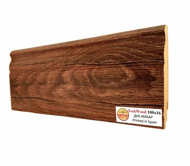 Плинтус МДФ Teckwood Цветной 100x16x2150 мм Дуб Амбар