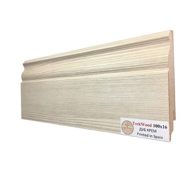 Плинтус МДФ Teckwood Цветной 100x16x2150 мм Дуб Крем