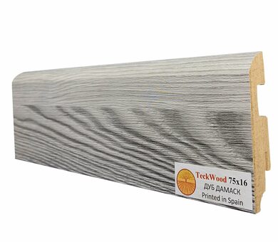 Плинтус МДФ Teckwood Цветной 75x16x2150 мм Дуб Дамаск