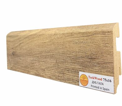 Плинтус МДФ Teckwood Цветной 75x16x2150 мм Дуб Гала