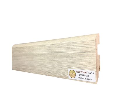 Плинтус МДФ Teckwood Цветной 75x16x2150 мм Дуб Крем