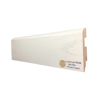Плинтус МДФ Teckwood Цветной 75x16x2150 мм Дуб Лёд