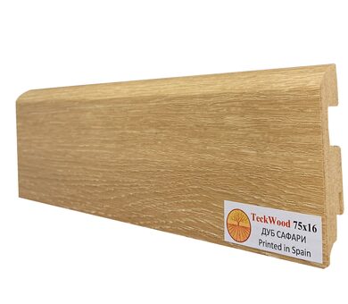 Плинтус МДФ Teckwood Цветной 75x16x2150 мм Дуб Сафари