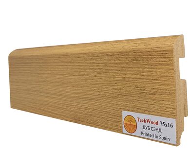 Плинтус МДФ Teckwood Цветной 75x16x2150 мм Дуб Сэнд