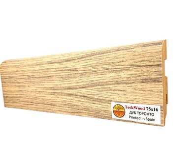 Плинтус МДФ Teckwood Цветной 75x16x2150 мм Дуб Торонто