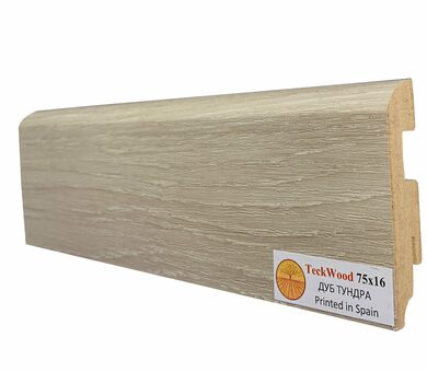 Плинтус МДФ Teckwood Цветной 75x16x2150 мм Дуб Тундра