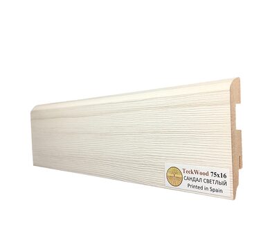 Плинтус МДФ Teckwood Цветной 75x16x2150 мм Сандал Светлый