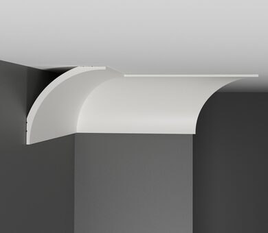 Плинтус потолочный гладкий A253 Decomaster