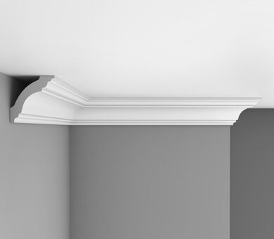 Плинтус потолочный гладкий DP-213A гибкий Decomaster