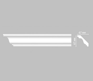 Плинтус потолочный с рисунком DS-336AF Decomaster